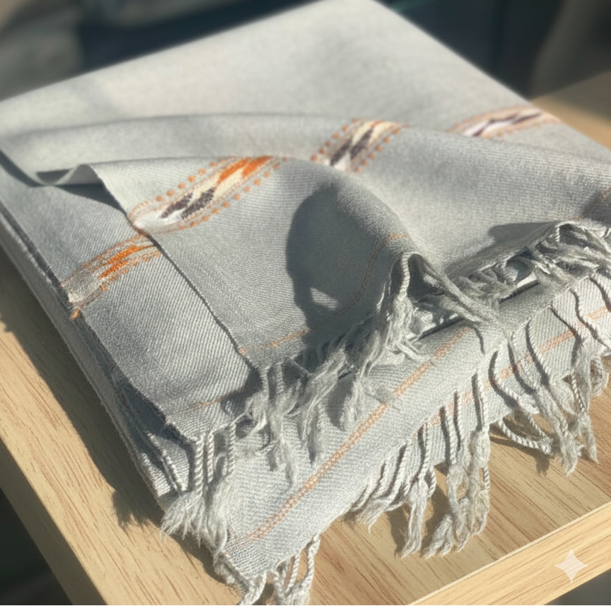 Silver wool shawls khanbhai.pk