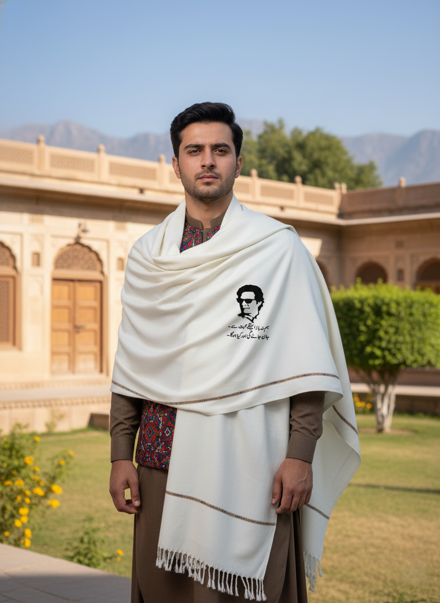 Imran Khan Logo Wool Shawls