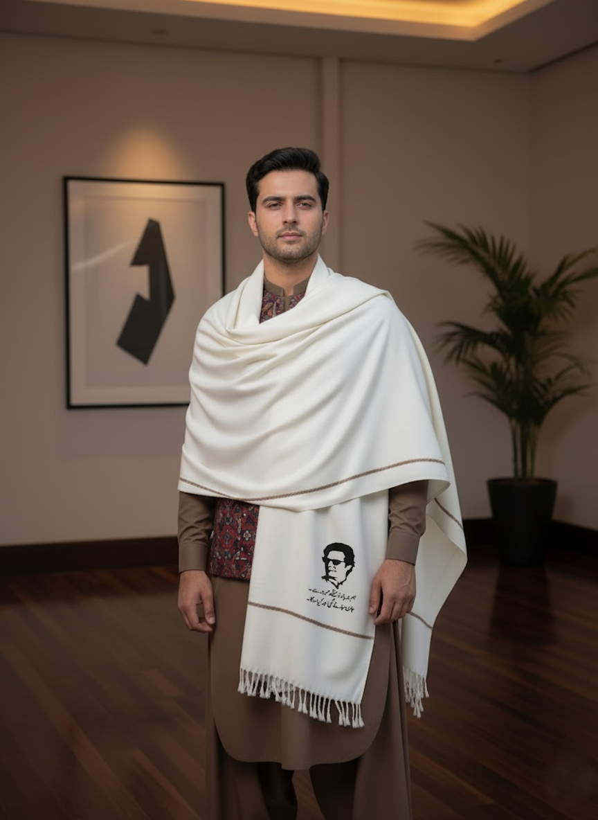 Imran Khan Logo Wool Shawls