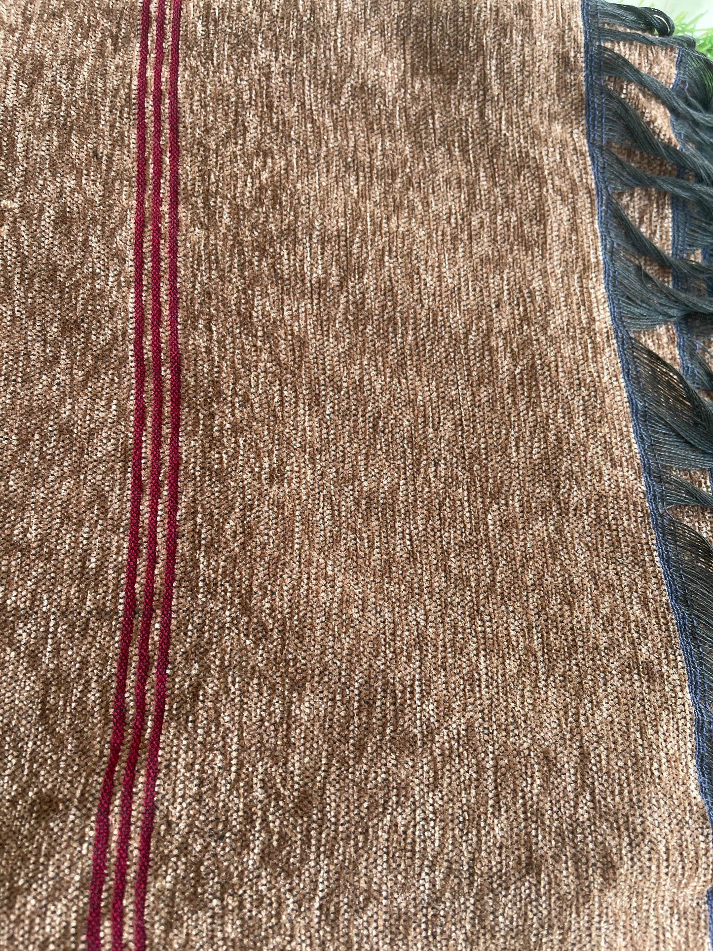 Velvet Shawls Simple Border Khaddi Made