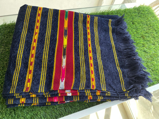 Blue Velvet Shawls Khaddi Made