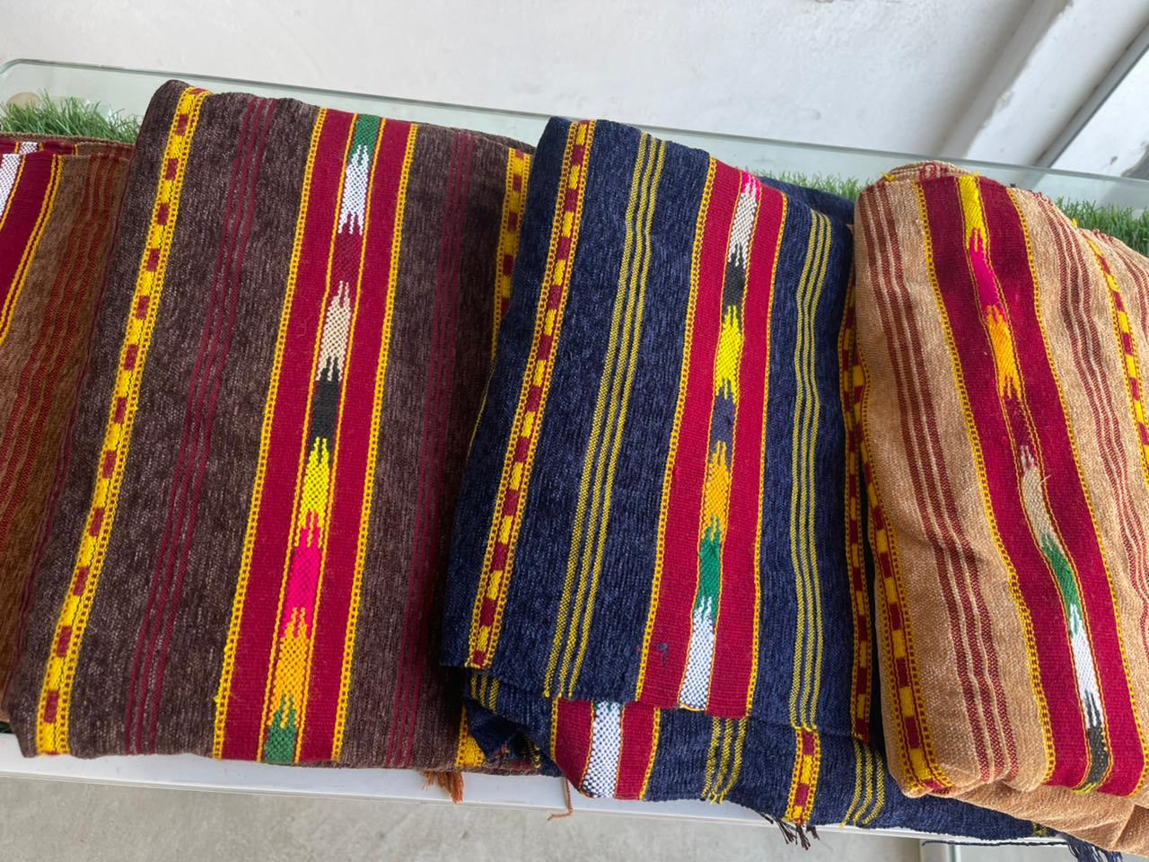 Blue Velvet Shawls Khaddi Made