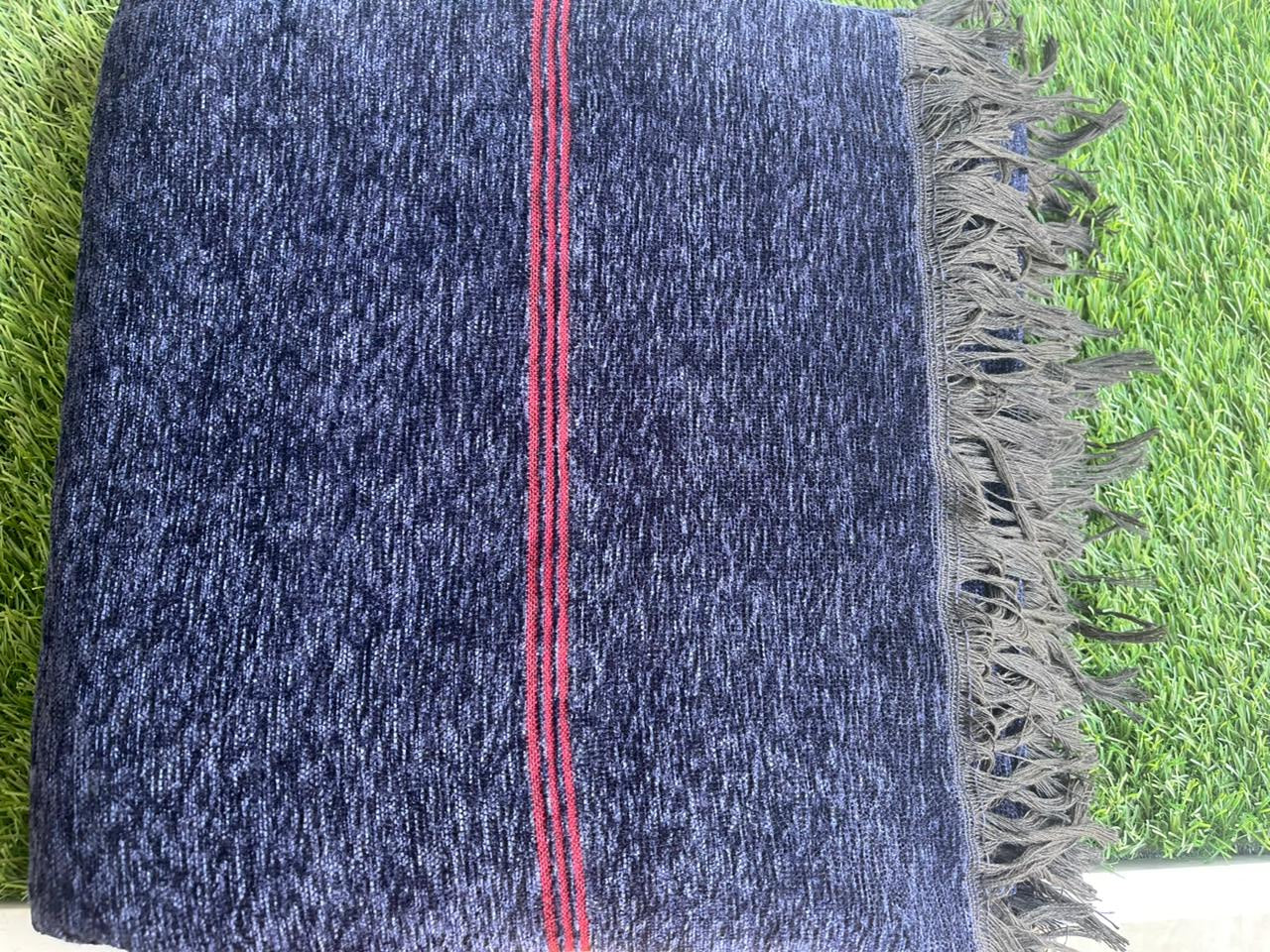 Blue Velvet Shawls Simple Border