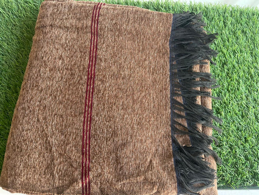 Velvet Shawls Simple Border Khaddi Made