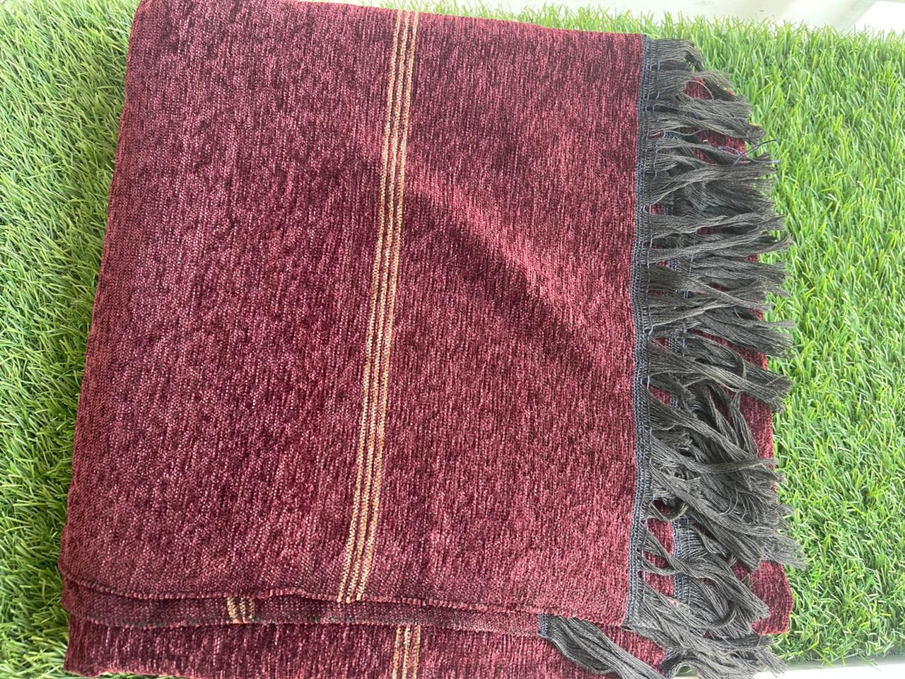 Blue Velvet Shawls Simple Border